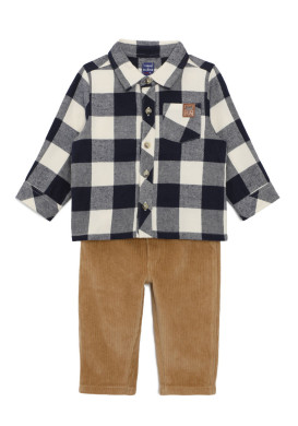 Ensemble Pantalon et chemise à carreaux Bébé Garçon Ensemble Pantalon et chemise à carreaux Bébé Garçon