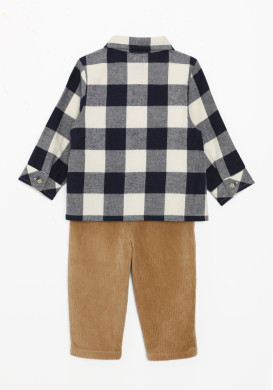 Ensemble Pantalon et chemise à carreaux Bébé Garçon Ensemble Pantalon et chemise à carreaux Bébé Garçon