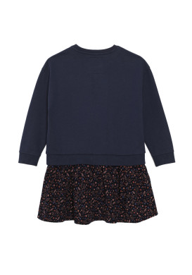 Robe manches longues 2en1 bleu marine Fille Robe manches longues 2en1 bleu marine Fille