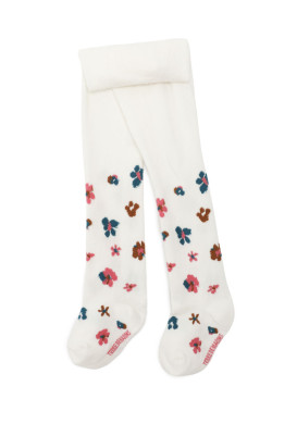 Collants fille blanc imprimé Collants fille blanc imprimé