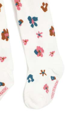 Collants fille blanc imprimé Collants fille blanc imprimé