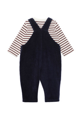Ensemble bleu marine salopette et tee shirt manches longues 100% coton Bébé Garçon Ensemble bleu marine salopette et tee shirt manches longues 100% coton Bébé Garçon