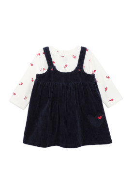 Ensemble robe en velour et tee-shirt manches longues Bébé Fille Ensemble robe en velour et tee-shirt manches longues Bébé Fille