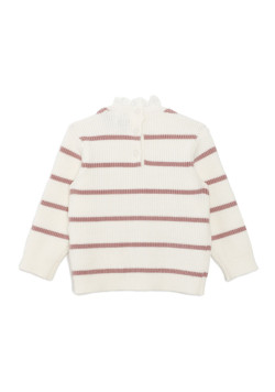 Pull manches longues rayé rose Bébé Fille