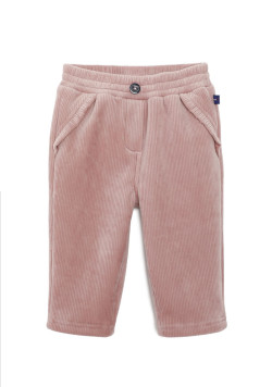 Pantalon velour rose Bébé Fille