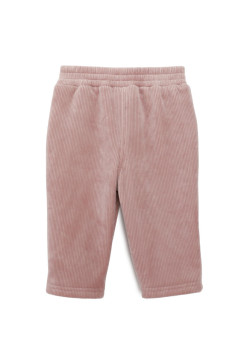 Pantalon velour rose Bébé Fille