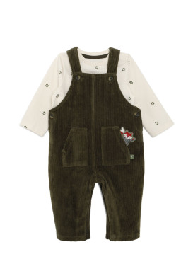 Ensemble salopette et tee shirt manches longues 100% coton Bébé Garçon Ensemble salopette et tee shirt manches longues 100% coton Bébé Garçon