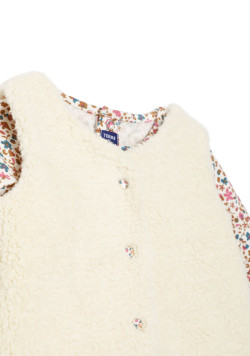 Ensemble Blouse imprimée/ Short et Gilet Bébé Fille