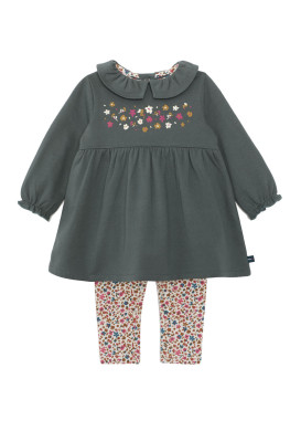 Ensemble Bébé Fille robe et legging 100% coton Ensemble Bébé Fille robe et legging 100% coton