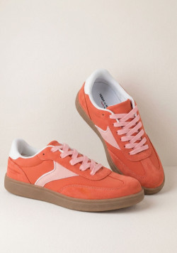 Baskets femme corail
