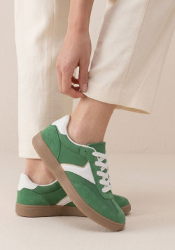 Baskets femme vert et blanc