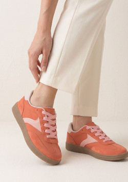 Baskets femme corail