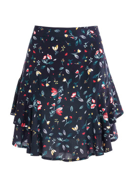 JUPE COURTE IMPRIME BLEU NUIT IMALA
