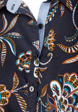 CHEMISE CHEMISIER ML IMPRIME BLEU NUIT GISEL