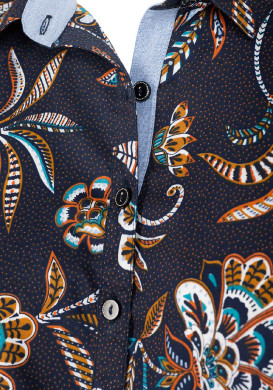 CHEMISE CHEMISIER ML IMPRIME BLEU NUIT GISEL CHEMISE CHEMISIER ML IMPRIME BLEU NUIT GISEL