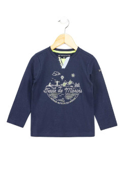 TEE SHIRT ML BLEU MARIN BALIKO