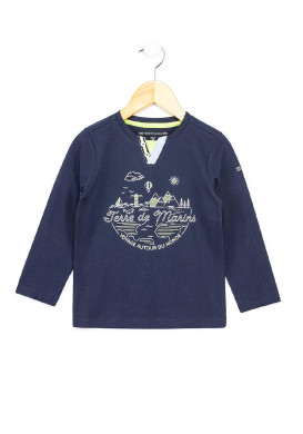 TEE SHIRT ML BLEU MARIN BALIKO