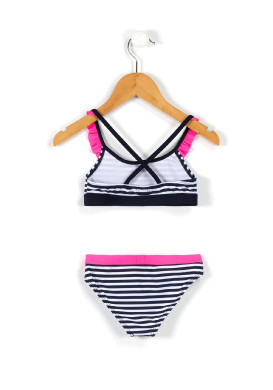 Maillot de bain 2 pièces Fille rayé bicolore Maillot de bain 2 pièces Fille rayé bicolore