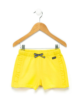 Short en molleton jaune Fille