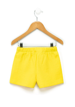 Short en molleton jaune Fille