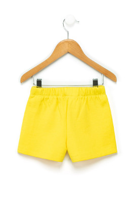 Short en molleton jaune Fille