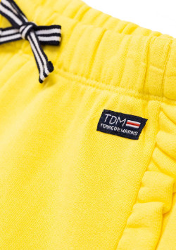 Short en molleton jaune Fille