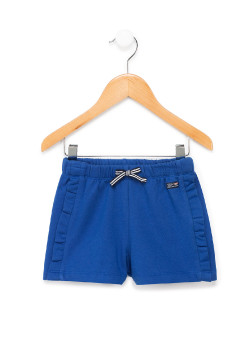 Short en molleton bleu vif Fille