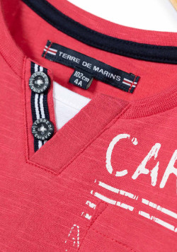 TEE SHIRT MC ROUGE COQUELICOT CAPLA