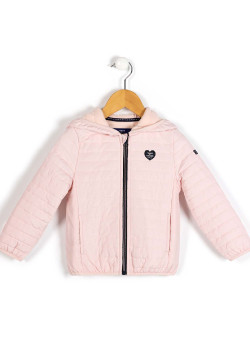 Veste matellassée rose à capuche Fille