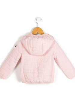 Veste matellassée rose à capuche Fille