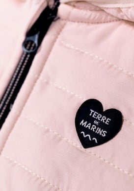 Veste matellassée rose à capuche Fille Veste matellassée rose à capuche Fille