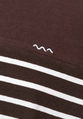 Marinière manches longues Homme marron/blanc Marinière manches longues Homme marron/blanc