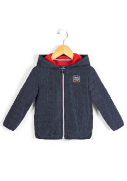 Veste à capuche matelassée bleu marine Garçon
