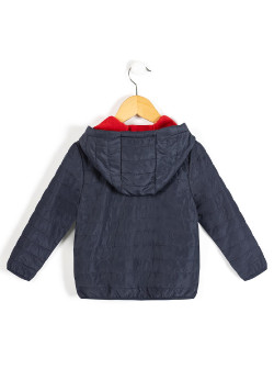 Veste à capuche matelassée bleu marine Garçon