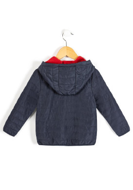 Veste à capuche matelassée bleu marine Garçon Veste à capuche matelassée bleu marine Garçon