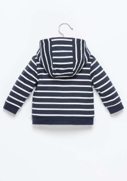 Veste à capuche doublée à rayures Bébé