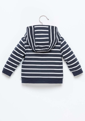 Veste à capuche doublée à rayures Bébé