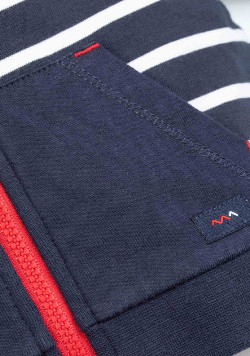Veste à capuche doublée à rayures Bébé