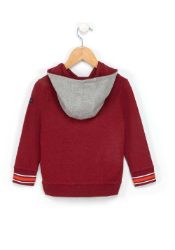 Sweat à capuche rouge Garçon