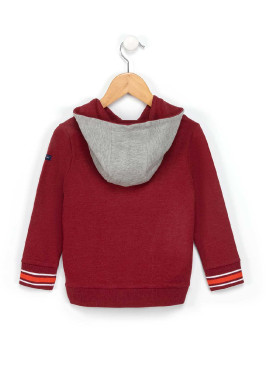 Sweat à capuche rouge Garçon