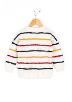 Pull rayé multicolore Fille
