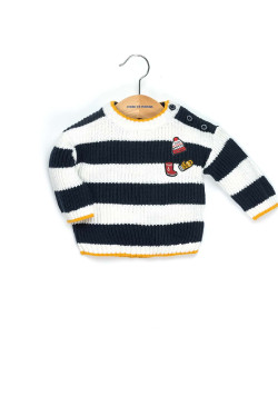 Pull rayé bicolore Bébé Garçon
