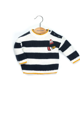 Pull rayé bicolore Bébé Garçon Pull rayé bicolore Bébé Garçon