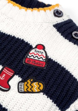 Pull rayé bicolore Bébé Garçon