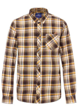 Chemise à carreaux marron Homme
