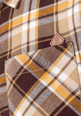 Chemise à carreaux marron Homme Chemise à carreaux marron Homme