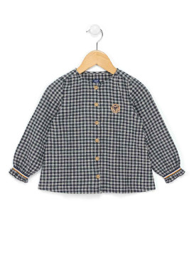 Blouse manches longues à carreaux Fille Blouse manches longues à carreaux Fille