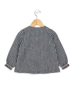 Blouse manches longues à carreaux Fille