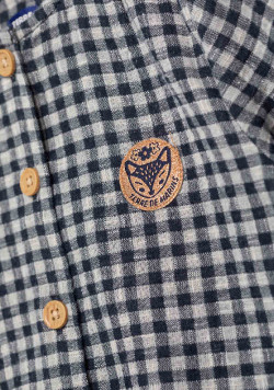 Blouse manches longues à carreaux Fille