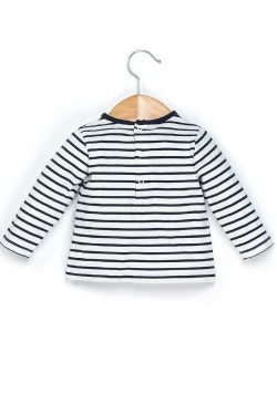 Ensemble Bébé robe rouge + marinière imprimé